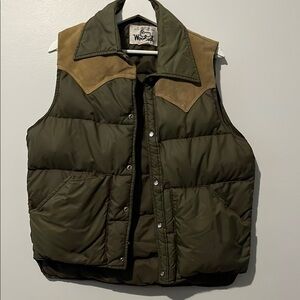 Vintage Woolrich Green Outdoor Quilted Down Vest